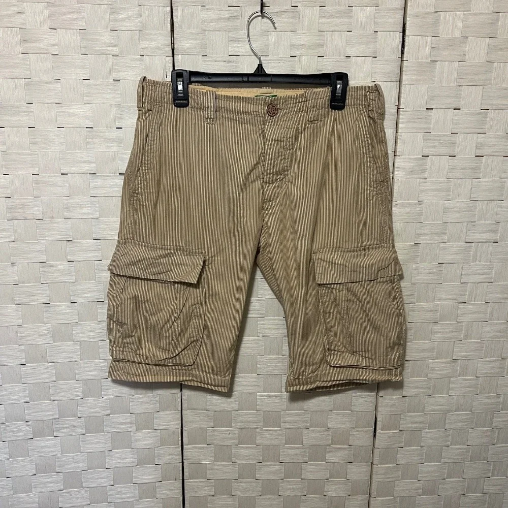 United Colors of Benetton Striped Cargo Shorts‎ Casual Outdoor Size 34